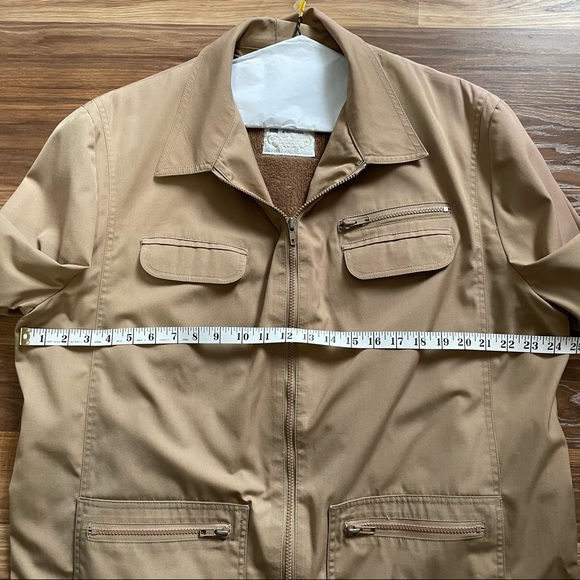 Vintage London Fog Tan Barn Coat Jacket Size XL - Picture 7 of 9